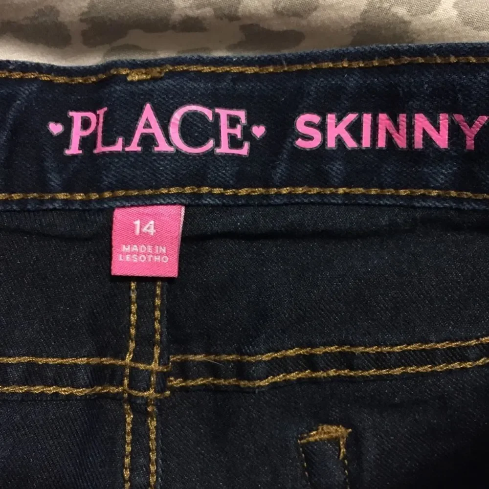 The childrens place skinny dark blue jeans size 14